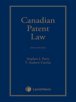 cover image of Canadian Patent Law